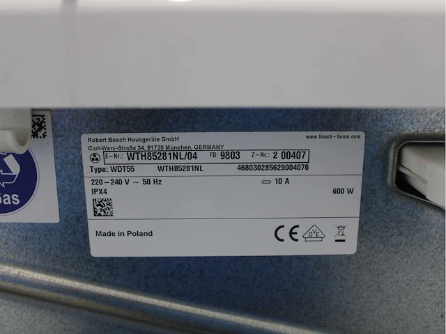 Bosch serie|4 varioperfect exclusiv wasmachine & bosch serie|4 exclusiv wasdroger - afbeelding 7 van  7