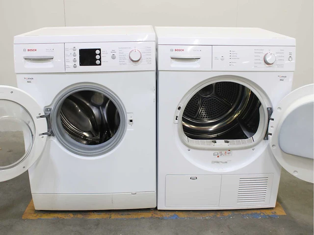 Bosch serie|4 varioperfect wasmachine & bosch serie|4 wasdroger - afbeelding 1 van  7