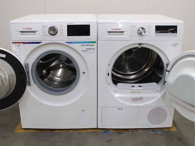 Bosch serie|6 activeoxygen ecosilencedrive wasmachine & bosch serie|4 exclusiv wasdroger - afbeelding 2 van  8