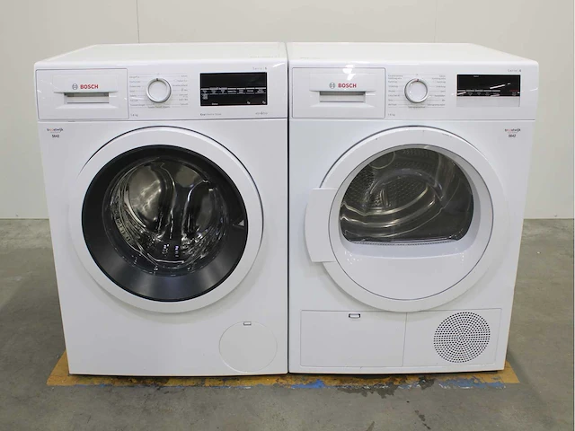 Bosch serie|6 ecosilence drive wasmachine & bosch serie|4 wasdroger - afbeelding 1 van  8