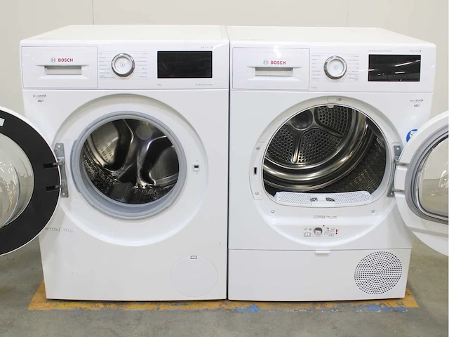 Bosch serie|6 ecosilence drive wasmachine & bosch serie|6 selfcleaning condenser wasdroger - afbeelding 1 van  7