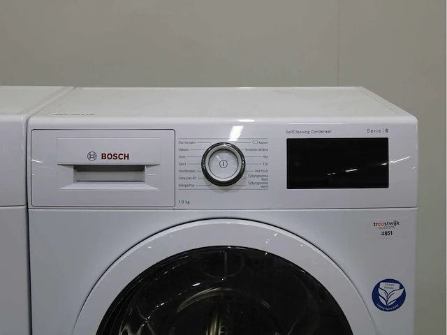 Bosch serie|6 ecosilence drive wasmachine & bosch serie|6 selfcleaning condenser wasdroger - afbeelding 5 van  7