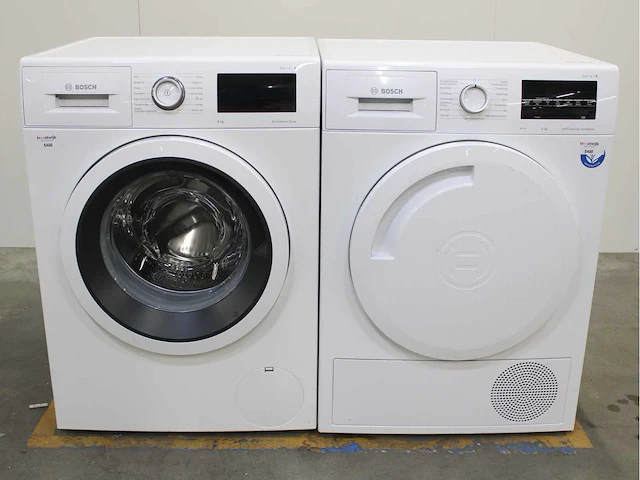 Bosch serie|6 ecosilence drive wasmachine & bosch serie|6 selfcleaning condenser wasdroger - afbeelding 1 van  8