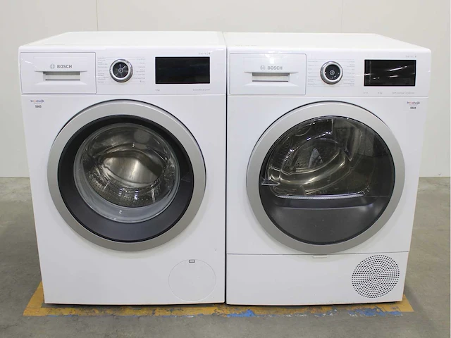Bosch serie|6 ecosilence drive wasmachine & bosch serie|6 selfcleaning condenser wasdroger - afbeelding 1 van  8
