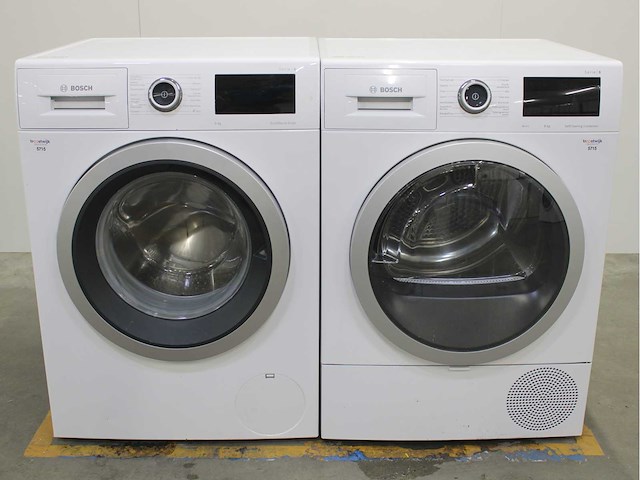 Bosch serie|6 ecosilence drive wasmachine & bosch serie|6 selfcleaning condenser wasdroger - afbeelding 1 van  8