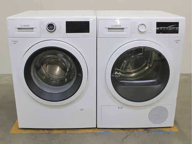 Bosch serie|6 ecosilence drive wasmachine & bosch serie|6 wasdroger - afbeelding 1 van  8
