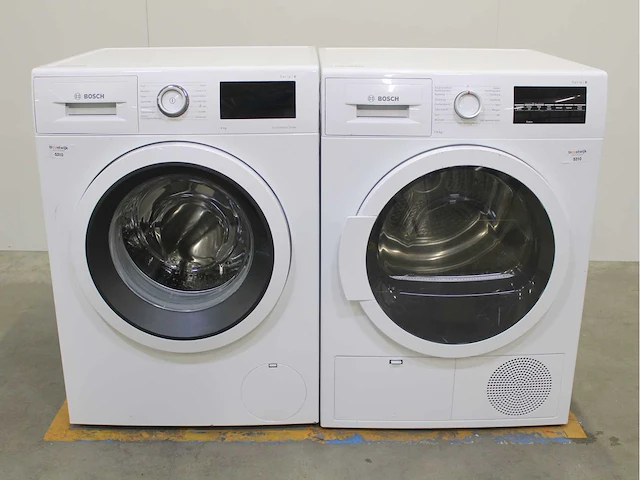 Bosch serie|6 ecosilence drive wasmachine & bosch serie|6 wasdroger - afbeelding 1 van  8