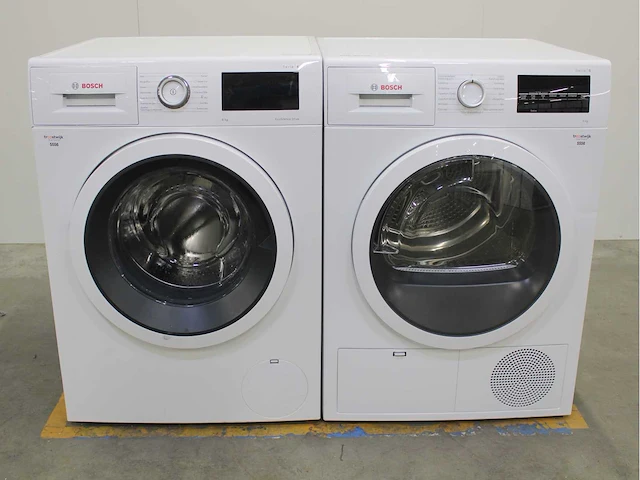 Bosch serie|6 ecosilence drive wasmachine & bosch serie|6 wasdroger - afbeelding 1 van  8