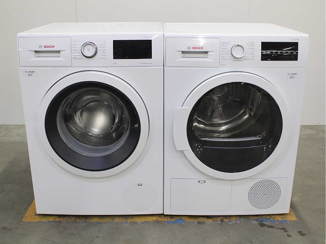 Bosch serie|6 ecosilence drive wasmachine & bosch serie|6 wasdroger - afbeelding 1 van  8