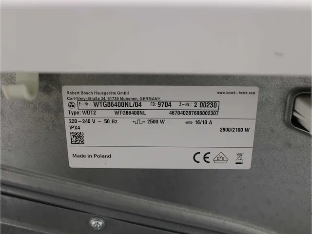 Bosch serie|6 i-dos ecosilence drive wasmachine & bosch serie|6 droger - afbeelding 8 van  8