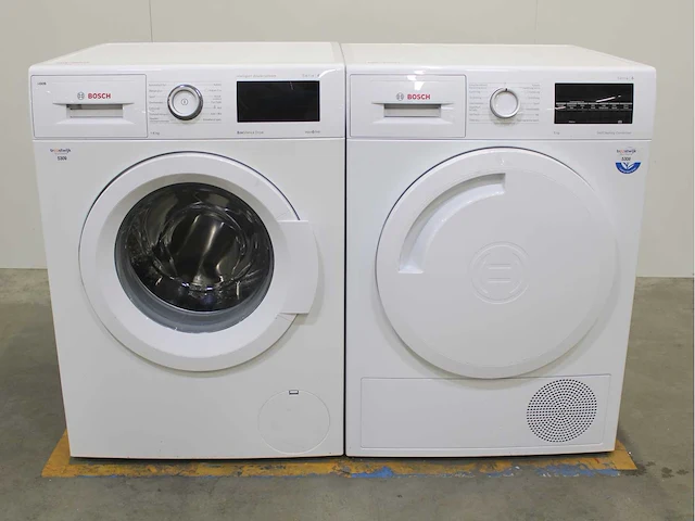 Bosch serie|6 i-dos ecosilence drive wasmachine & bosch serie|6 selfcleaning condenser wasdroger - afbeelding 1 van  8