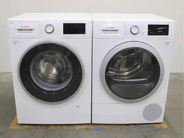 Bosch serie|6 i-dos ecosilence drive wasmachine & bosch serie|6 selfcleaning condenser wasdroger - afbeelding 1 van  8