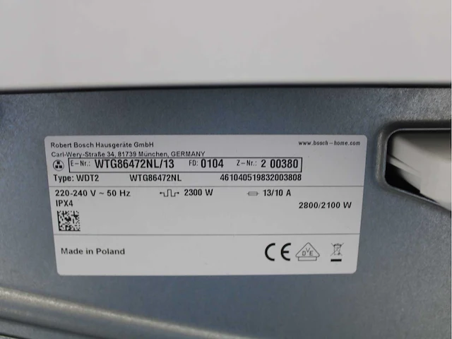 Bosch serie|6 i-dos ecosilence drive wasmachine & bosch serie|6 wasdroger - afbeelding 8 van  8
