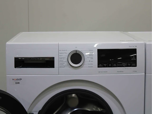 Bosch serie|6 i-dos iron assist aquastop wasmachine & bosch serie|6 selfcleaning condenser wasdroger - afbeelding 3 van  8
