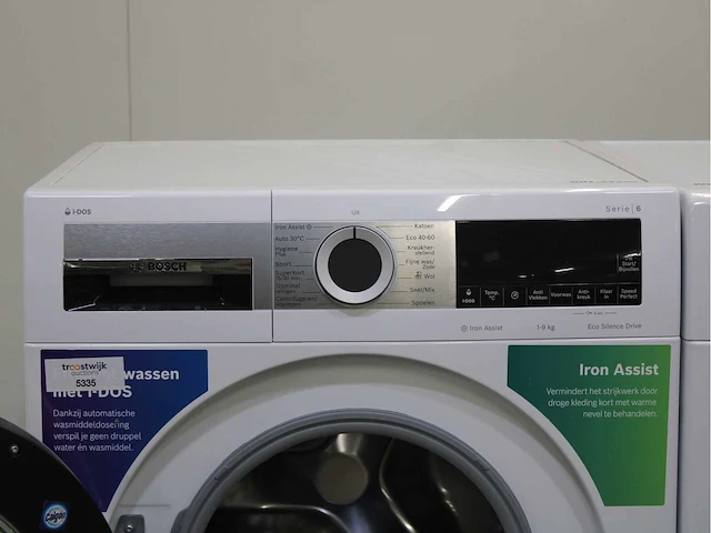 Bosch serie|6 i-dos iron assist eco silence drive wasmachine & bosch homeprofessional selfcleaning condenser wifi wasdroger - afbeelding 3 van  8
