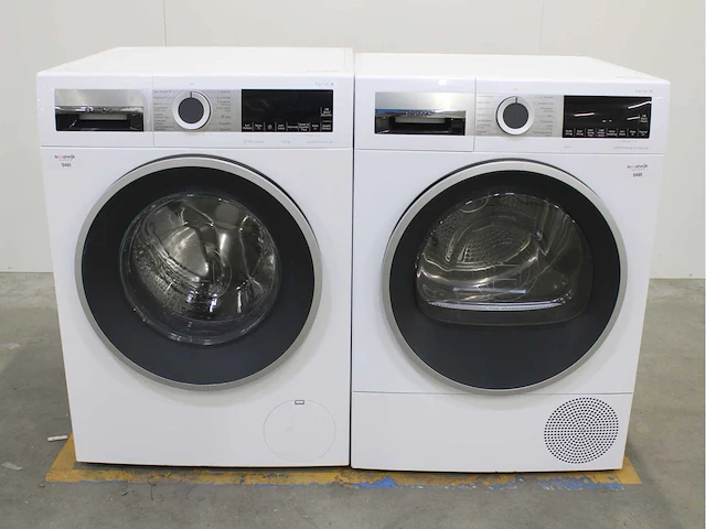 Bosch serie|6 iron assist ecosilence drive wasmachine & bosch serie|6 selfcleaning condenser wasdroger - afbeelding 1 van  8