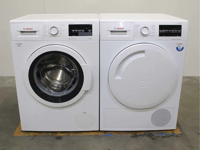 Bosch serie|6 kingstar 1400 ecosilence drive wasmachine & bosch serie|6 selfcleaning condenser wasdroger - afbeelding 1 van  8