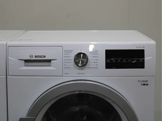 Bosch serie|6 sportsedition aquastop ecosilencedrive wasmachine & bosch serie|6 exclusiv wasdroger - afbeelding 6 van  8