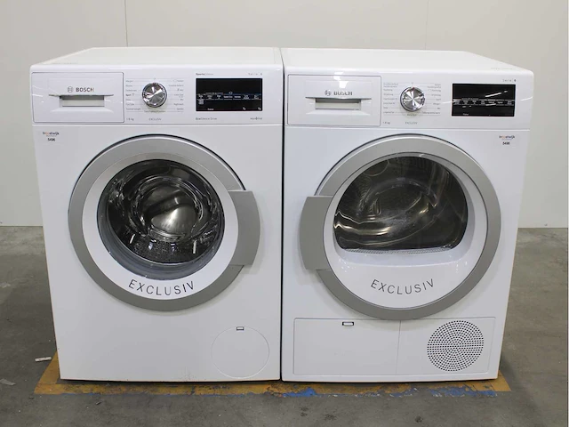 Bosch serie|6 sportsedition ecosilence drive exclusiv wasmachine & bosch serie|6 exclusiv wasdroger - afbeelding 1 van  8