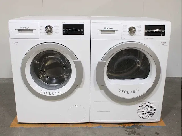 Bosch serie|6 sportsedition ecosilence drive exclusiv wasmachine & bosch serie|6 sportsedition selfcleaning condenser exclusiv droger - afbeelding 1 van  8