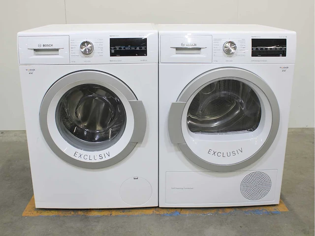 Bosch serie|6 sportsedition ecosilence drive exclusiv wasmachine & bosch serie|6 sportsedition selfcleaning condenser exclusiv wasdroger - afbeelding 1 van  8
