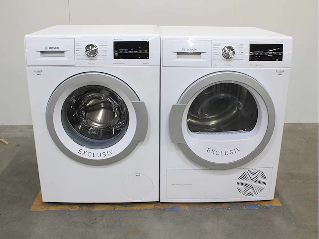 Bosch serie|6 sportsedition ecosilence drive exclusiv wasmachine & bosch serie|6 sportsedition selfcleaning condenser exclusiv wasdroger - afbeelding 1 van  8