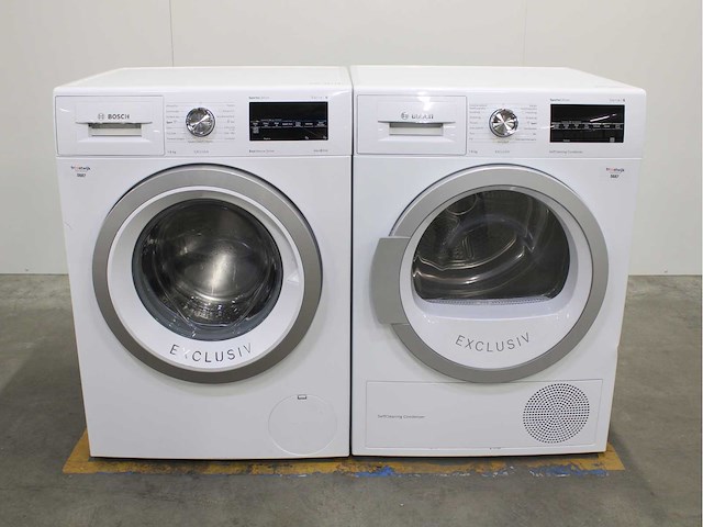 Bosch serie|6 sportsedition ecosilence drive exclusiv wasmachine & bosch serie|6 sportsedition selfcleaning condenser exclusiv wasdroger - afbeelding 1 van  8