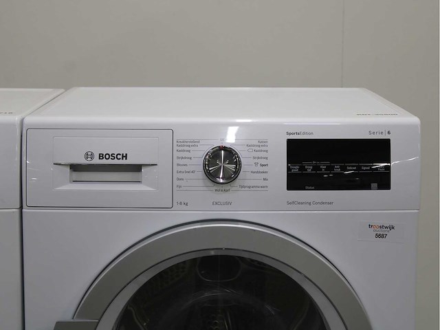 Bosch serie|6 sportsedition ecosilence drive exclusiv wasmachine & bosch serie|6 sportsedition selfcleaning condenser exclusiv wasdroger - afbeelding 6 van  8