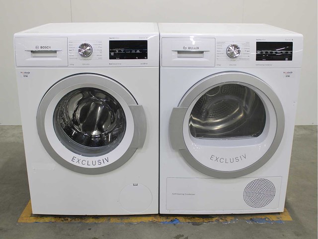 Bosch serie|6 sportsedition ecosilence drive exclusiv wasmachine & bosch serie|6 sportsedition selfcleaning condenser exclusiv wasdroger - afbeelding 1 van  8