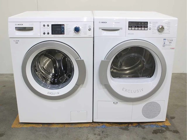 Bosch serie|6 varioperfect ecosilence drive exclusiv wasmachine & bosch avantixx 8 exclusiv wasdroger - afbeelding 1 van  8