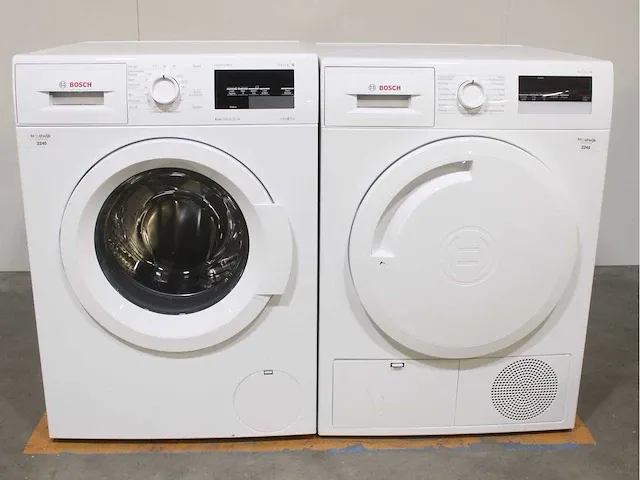 Bosch serie|6 varioperfect ecosilence drive wasmachine & bosch serie|4 droger - afbeelding 1 van  8