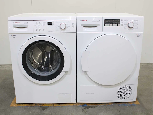 Bosch serie|6 varioperfect ecosilence drive wasmachine & bosch serie|4 selfcleaning condenser wasdroger - afbeelding 1 van  8