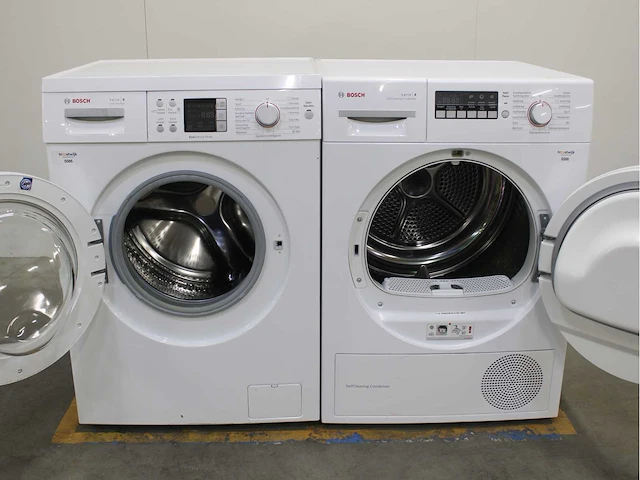 Bosch serie|6 varioperfect ecosilence drive wasmachine & bosch serie|4 selfcleaning condenser wasdroger - afbeelding 2 van  8