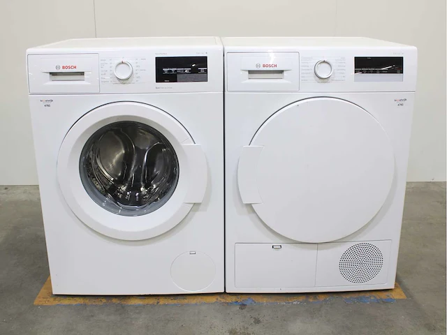 Bosch serie|6 varioperfect ecosilence drive wasmachine & bosch serie|4 wasdroger - afbeelding 1 van  8