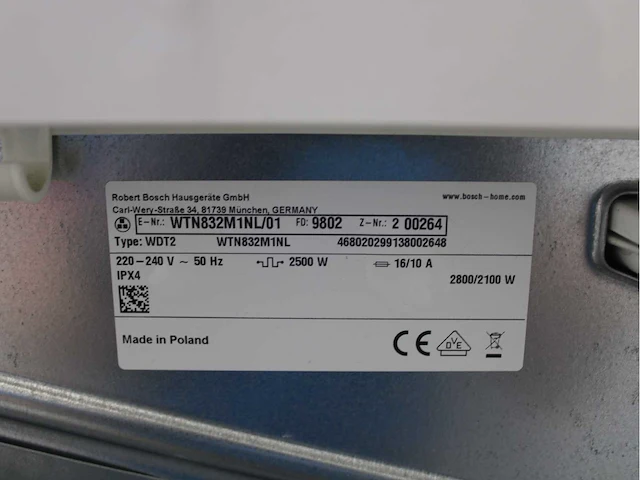 Bosch serie|6 varioperfect ecosilence drive wasmachine & bosch serie|4 wasdroger - afbeelding 8 van  8