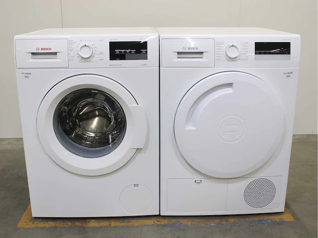 Bosch serie|6 varioperfect ecosilence drive wasmachine & bosch serie|4 wasdroger - afbeelding 1 van  8