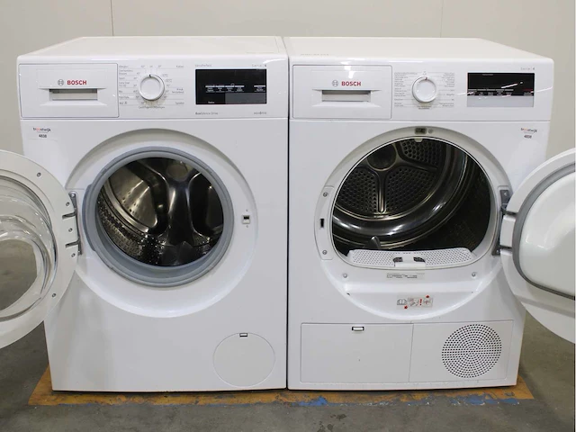 Bosch serie|6 varioperfect ecosilence drive wasmachine & bosch serie|4 wasdroger - afbeelding 1 van  7