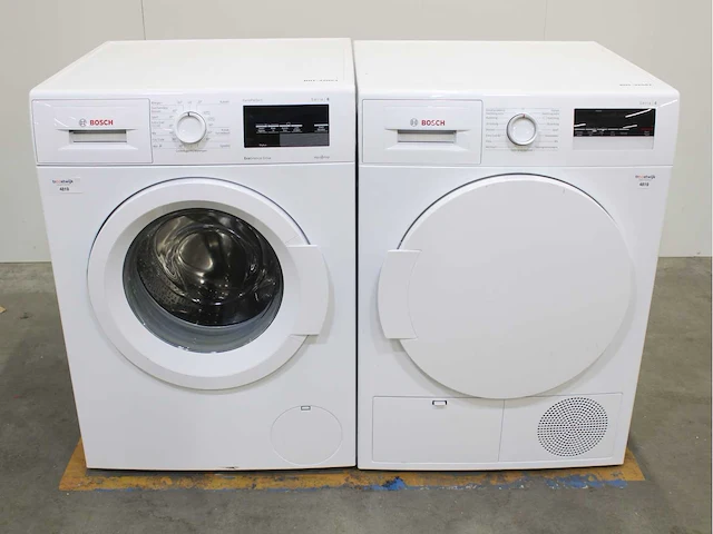 Bosch serie|6 varioperfect ecosilence drive wasmachine & bosch serie|4 wasdroger - afbeelding 1 van  8