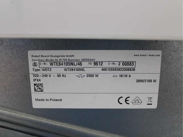 Bosch serie|6 varioperfect ecosilence drive wasmachine & bosch serie|4 wasdroger - afbeelding 6 van  6