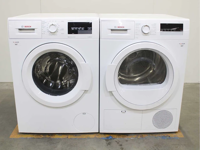 Bosch serie|6 varioperfect ecosilence drive wasmachine & bosch serie|4 wasdroger - afbeelding 1 van  8