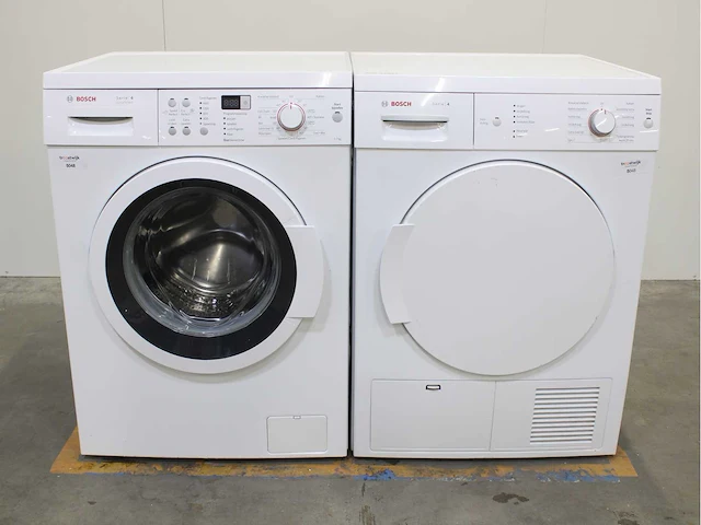 Bosch serie|6 varioperfect ecosilence drive wasmachine & bosch serie|4 wasdroger - afbeelding 1 van  8