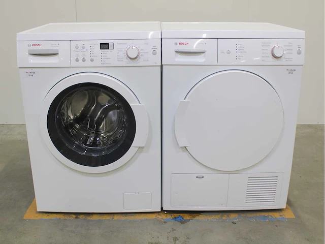 Bosch serie|6 varioperfect ecosilence drive wasmachine & bosch serie|4 wasdroger - afbeelding 1 van  8