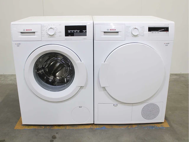 Bosch serie|6 varioperfect ecosilence drive wasmachine & bosch serie|4 wasdroger - afbeelding 1 van  8