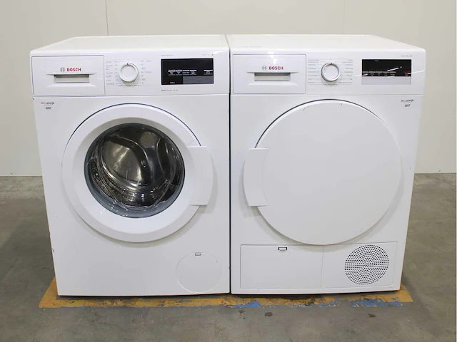 Bosch serie|6 varioperfect ecosilence drive wasmachine & bosch serie|4 wasdroger - afbeelding 1 van  8