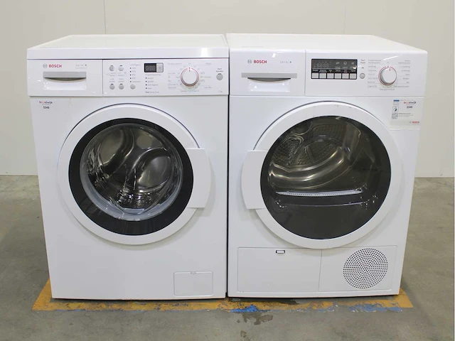 Bosch serie|6 varioperfect ecosilence drive wasmachine & bosch serie|4 wasdroger - afbeelding 1 van  8