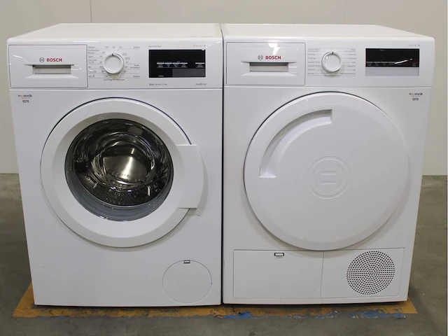 Bosch serie|6 varioperfect ecosilence drive wasmachine & bosch serie|4 wasdroger - afbeelding 1 van  8