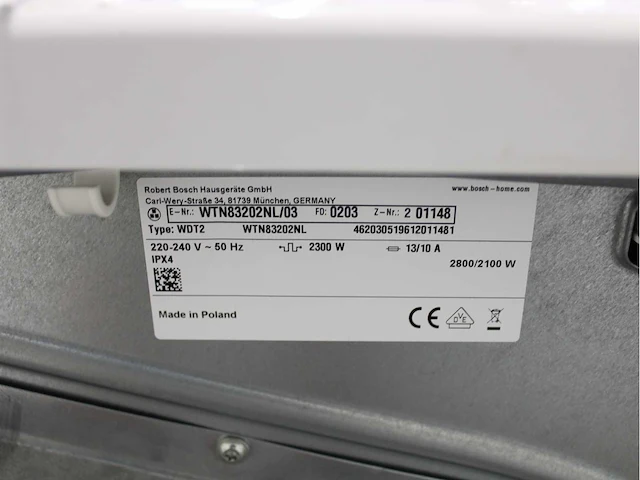 Bosch serie|6 varioperfect ecosilence drive wasmachine & bosch serie|4 wasdroger - afbeelding 8 van  8