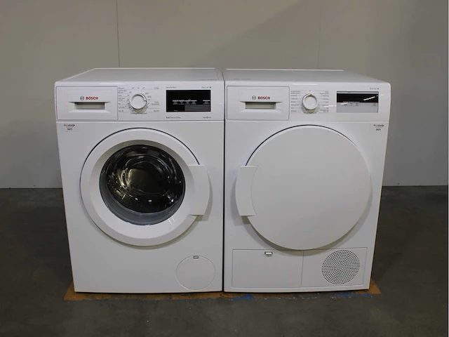 Bosch serie|6 varioperfect ecosilence drive wasmachine & bosch serie|4 wasdroger - afbeelding 1 van  8
