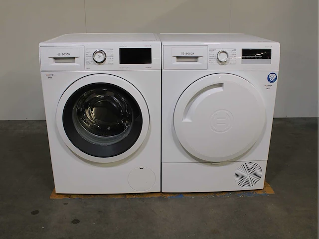 Bosch serie|6 varioperfect ecosilence drive wasmachine & bosch serie|4 wasdroger - afbeelding 1 van  8