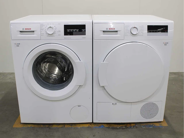 Bosch serie|6 varioperfect ecosilence drive wasmachine & bosch serie|4 wasdroger - afbeelding 1 van  8